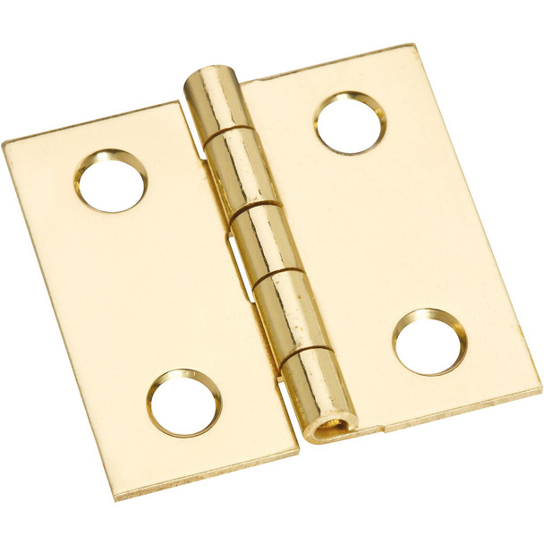 National Hardware 1 In. x 1 In. Brass Medium Decorative Hinge (4-Pack) N211-334