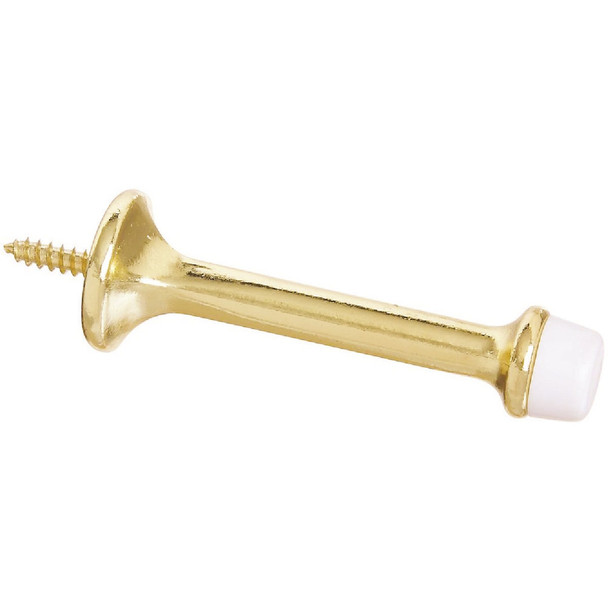 National Hardware Heavy Duty 3 In. Rigid Door Stop, Bright Brass N199-372