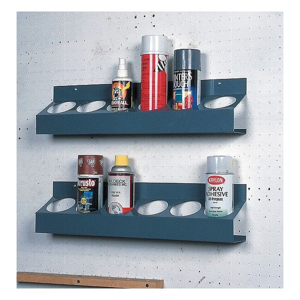 Can Caddy, 6 Compartments, Gray, Steel, 21-1/2 in W x 3-1/8 in D x 5-1/4 in H