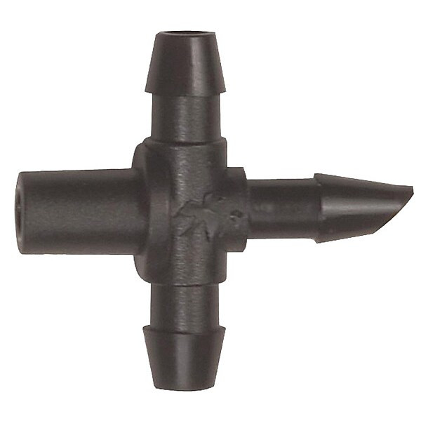 Rain Bird Tee,1/4 In. Tubing,Black, Plastic,PK10 BT25/10PS