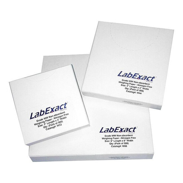 Labexact Weighing Paper,4 In. L,4 In. W,PK500 12L006