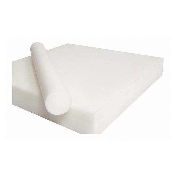 White Acetal Homopolymer Rod Stock 1 ft. L, 1-3/4" Dia.
