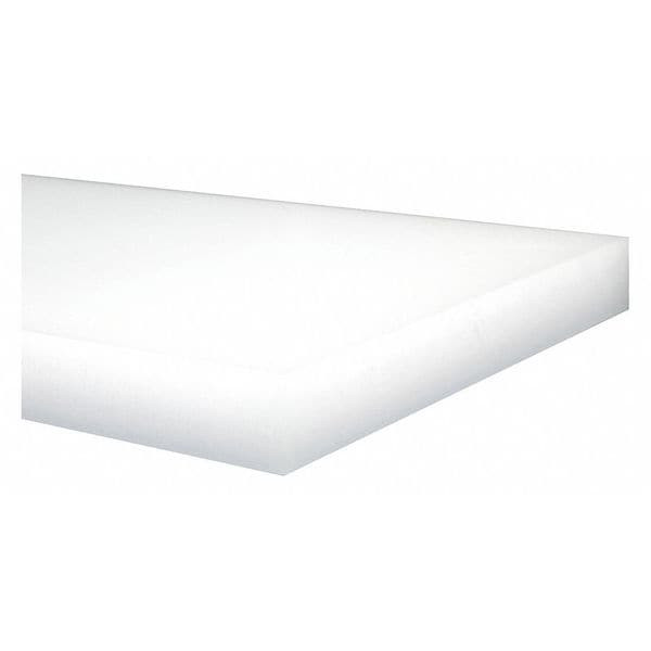 Off-White HDPE Sheet Stock 48" L x 12" W x 0.500" Thick