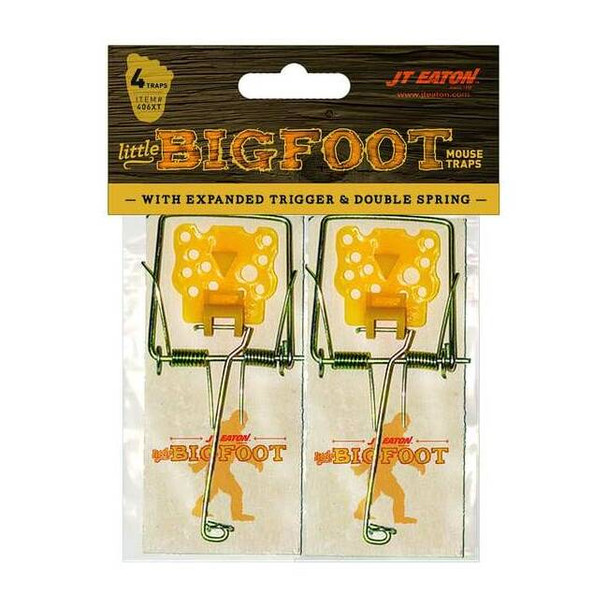 Jt Eaton Mouse Trap,1/4 in H,Beige/Orange,PK4 406XT