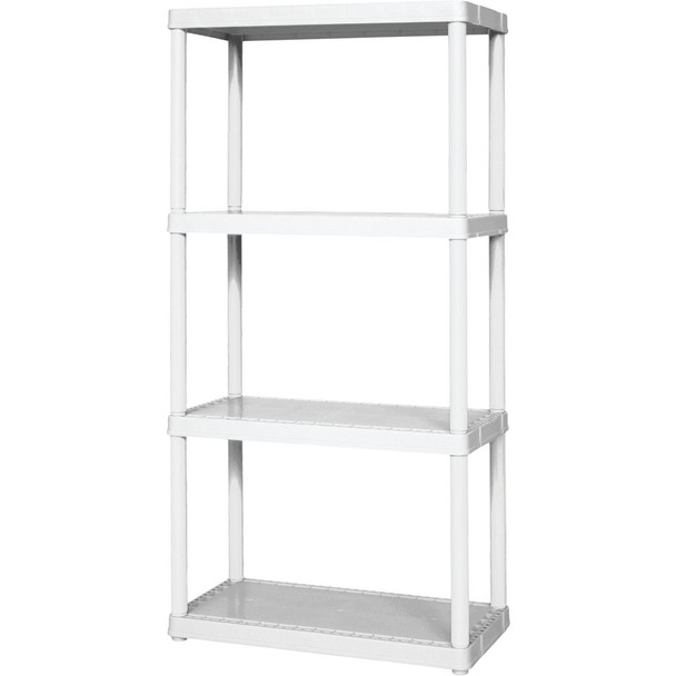 Gracious Living 4 Shelf Light Duty White Solid Unit 91064-1C-90