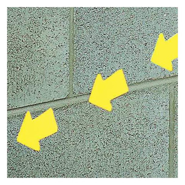 Floor Marking Tape, vinyl, No Legend, Yellow, 4 in W., 0.216 in Thickness, 50 PK