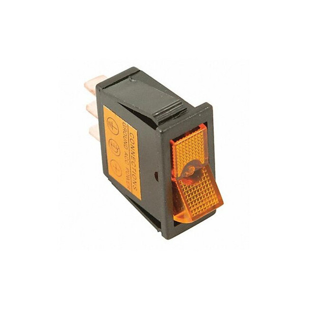 Battery Doctor Rocker Switch,1/4" Male Terminal,Amber 20531