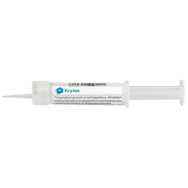 Krytox 0.5 oz., Syringe, Synthetic, White GPL-204