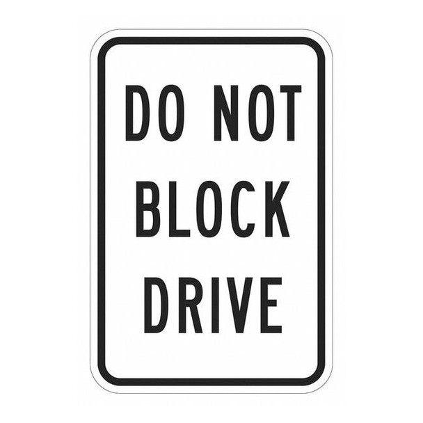 Lyle Driveway No Parking Sign,18" x 12, T1-1639-EG_12x18 T1-1639-EG_12x18