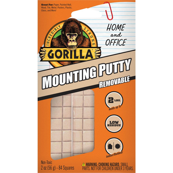 Gorilla 2 Oz. Mounting Putty (84-Squares) 102745