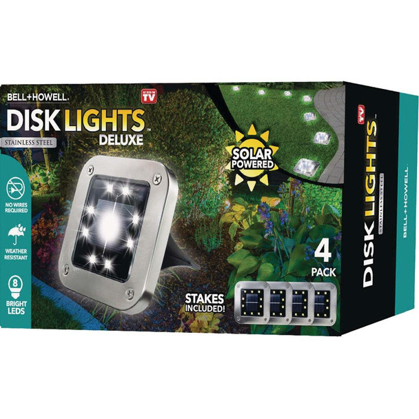 Bell+Howell Solar Powered Disk Lights (4-Pack) 7835