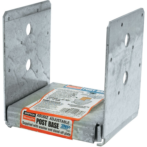 Simpson Strong-Tie ZMAX 6 In. x 6 In. 12 ga Post Base ABU66Z Pack of 10