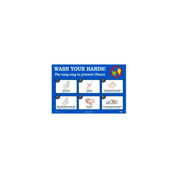 Wash Your Hands Poster 12"" X 18"" Vinyl