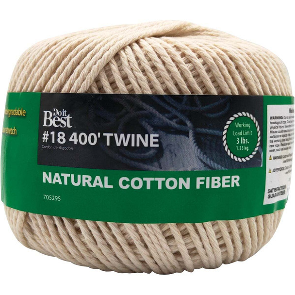 Do it Best #18 x 400 Ft. Natural Cotton Twine 705295