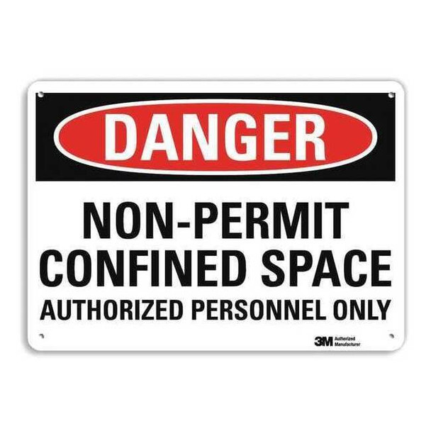 Lyle Danger Sign,10x7 In.,English, U1-1007-RA_10X7 U1-1007-RA_10X7