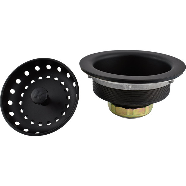 Keeney Work Horse 3-1/2 In. to 4 In. Black Stainless Steel Strainer K5414BLK