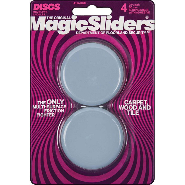 Magic Sliders 2-3/8 In. Round Adhesive Furniture Glide,(4-Pack) 04060