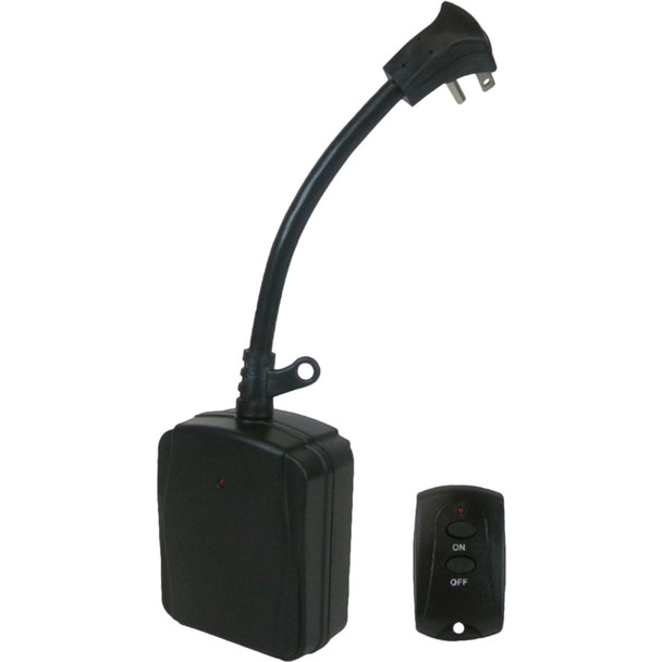 Prime 80 Ft. Black Outdoor Wireless Switch with Remote Control TNOREM02