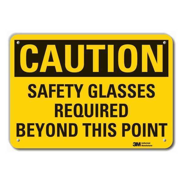 Caution Sign, 7 in Height, 10 in Width, Aluminum, Vertical Rectangle, English