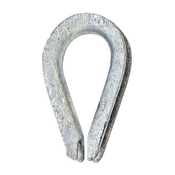 Crosby Ligth Wire Rope Thimble,3/8 in.,Steel 1037336