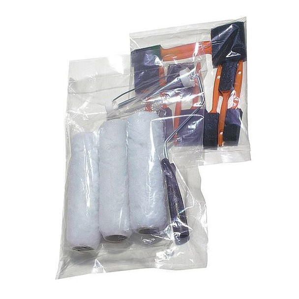 Manufacturer Varies Open Poly Bags, 3" x 2", 2 mil, Clear, None, 1000 PK 46K583