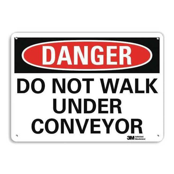 Lyle Danger Sign,4 Hole Mount,10in W x 7in H, U3-1376-RA_10X7 U3-1376-RA_10X7
