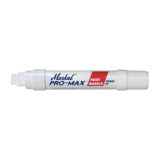Markal Paint Marker, Medium Tip, White Color Family, Paint 90900