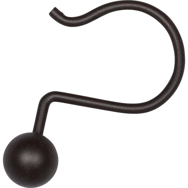 Zenna Home Bronze Aluminum Shower Curtain Ball Hook (12-Count) BH04ALHBL