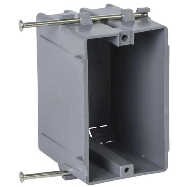 Gardner Bender 1-Gang PVC New Work Wall Electrical Box, 18 Cu. In. BOX-NS18