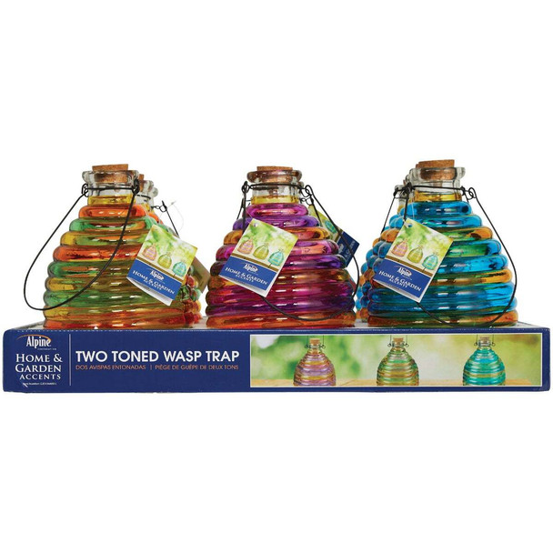 Alpine 8 In. Decorative Glass Wasp Trap GJD104ABB-L Pack of 9