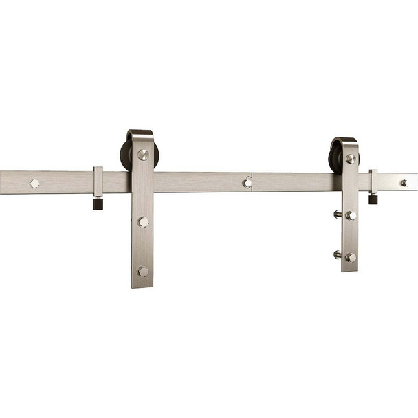 National Hardware 72 In. Satin Nickel Classic Interior Barn Door Kit (2-Piece)