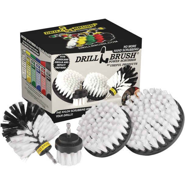 Drillbrush Automotive Soft White Drill Brush (4 Piece) W-S-542O-QC-DB