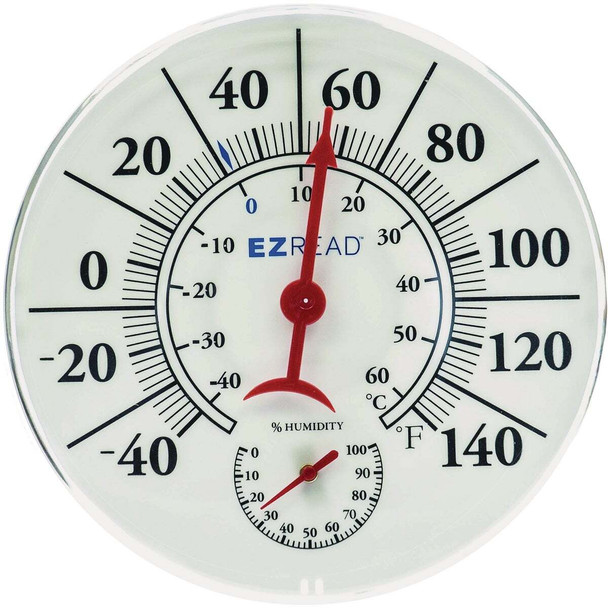 EZRead 8 In. Dial Thermometer with Hygrometer 840-0209