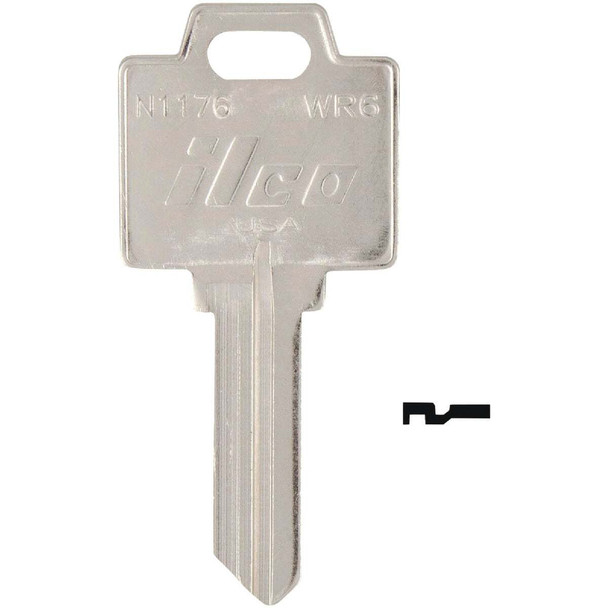 ILCO WR6 Weiser Cylinder Key Blank N1176 (10-Pack) IAL00000662