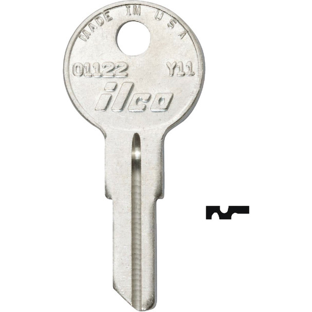 ILCO Yale Lockset H7W Key Blank, 1122 (10-Pack) IAL2830220B