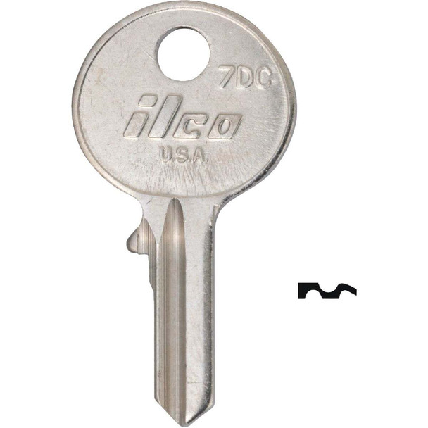 ILCO LA Keyway Key Blank, 7DC (10-Pack) IAS3101705C