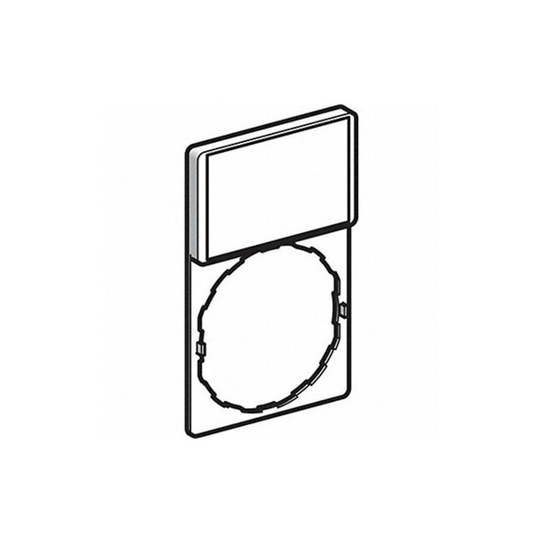 Schneider Electric Legend Plate,Rectangular,Black or Red ZBY6101