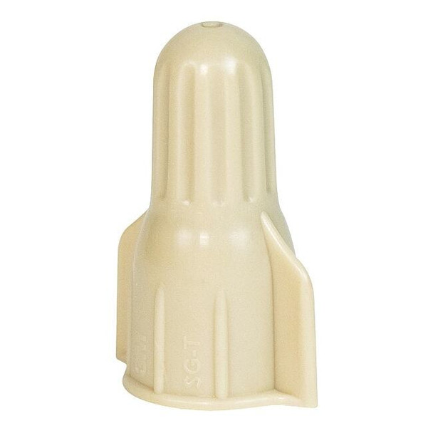 Twist-On Wire Connector, 8 AWG Max, Tan, Polypropylene Insulation, 600 V, 100 PK