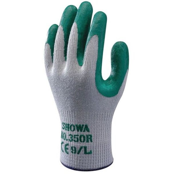 Showa PR,Coated Gloves,Gray/Green,S 350S-07