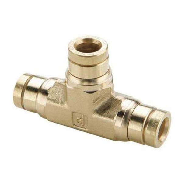 Parker Tee, Tube 3/8", 1/4", Push-Fit 3/8" 164PTC-6-6-4