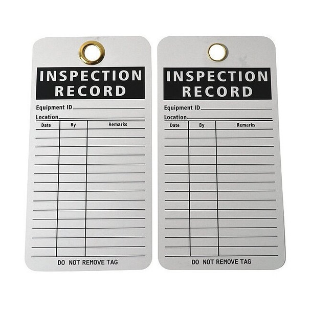 Tag, Inspection, Cardstock, 3 in H x 5 3/4 in W, White, Rectangle, 25 PK
