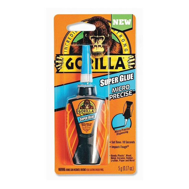 Instant Adhesive, Super Glue Micro Precise Series, Clear, 0.52 oz, Tube