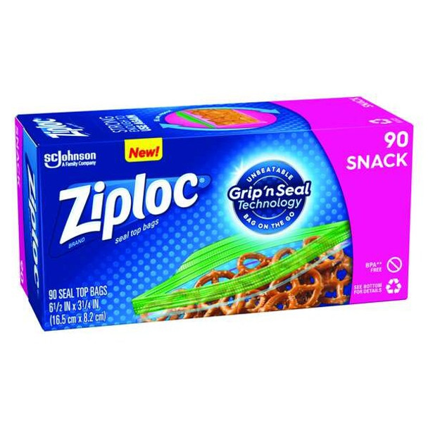 Ziploc ReclosableBag,6.5inL,3.25inW,PK90 315892 Ziploc ReclosableBag,6.5inL,3.25inW,PK90 315892