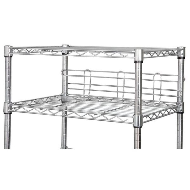 Manufacturer Varies Shelf Side/Back Ledge 48",Chrome,2PK 5GRN3