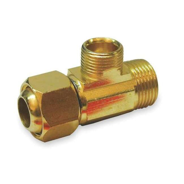 1/2" x 3/8" Compression Brass Supply Stop Extender Tee