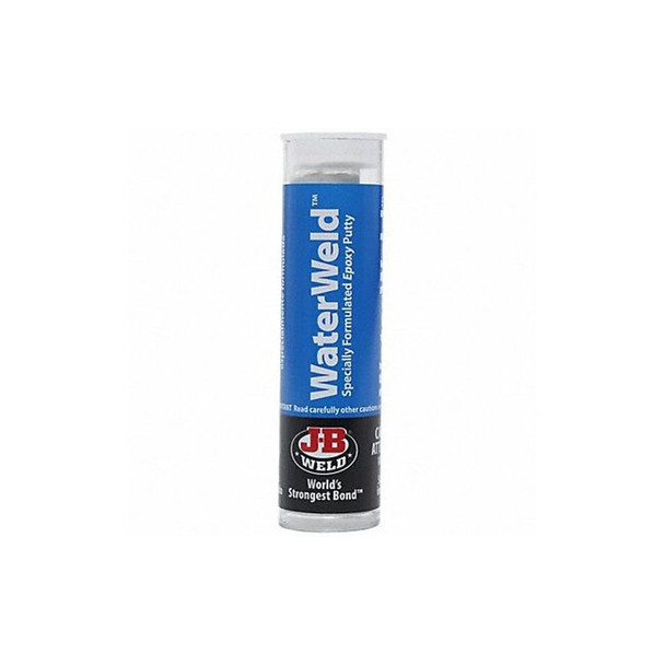 J-B Weld Epoxy Putty, WaterWeld, Marine Repair, 2 ox, Stick, White 8277