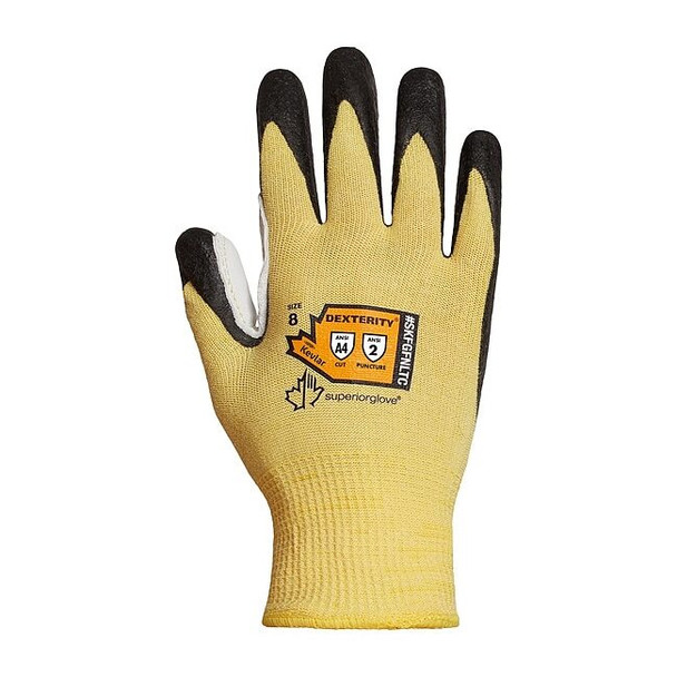 Cut-Resistant Gloves, Cut Level A4 ,Dipped ,Foam Nitrile ,Smooth ,8 1 PR