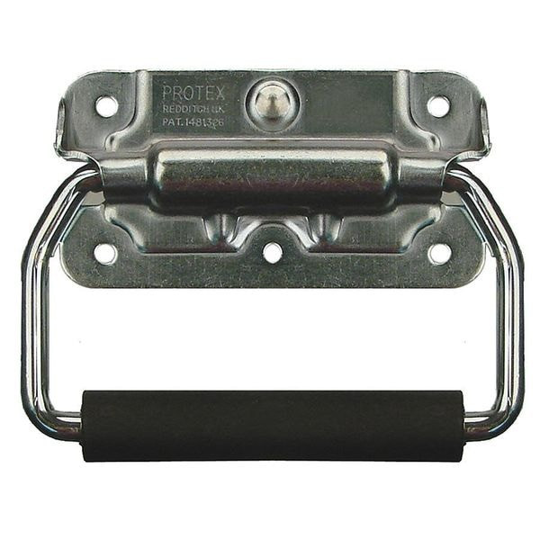 Monroe Pmp Folding Pull Handle, Steel, Zinc, Unthr. Through Holes PH-0311