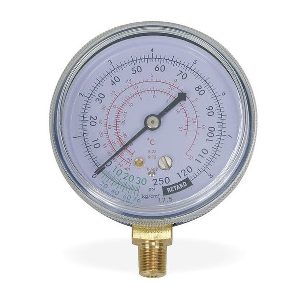 Manufacturer Varies Gauge,2-1/2 In Dia,Low Side,Blue,250 psi 4CFD3
