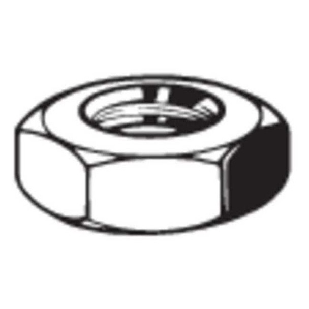 Jam Nut, 3/8"-16, Carbon Steel, Grade A, Zinc Plated, 7/32 in Ht, 100 PK